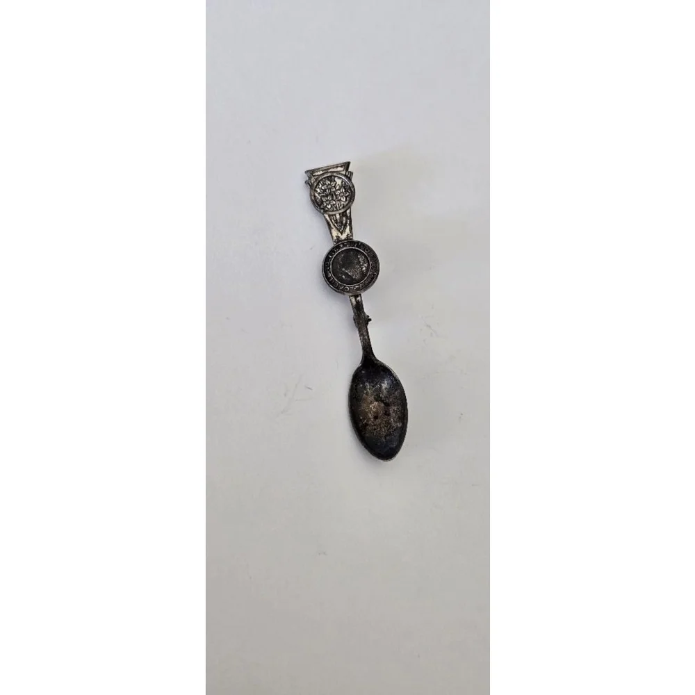 Vtg 925 sterling brooch spoon tarnish